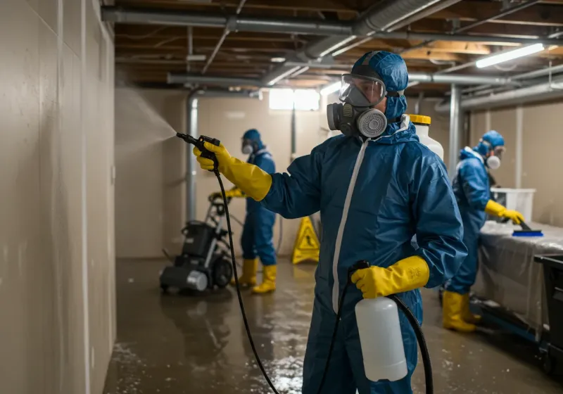 Basement Sanitization and Antimicrobial Treatment process in Mescalero, NM